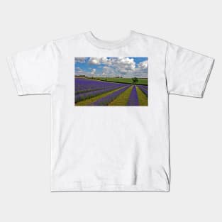 Lavender Field Purple Flowers Cotswolds England Kids T-Shirt